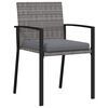 vidaXL Garden Dining Set 5 pcs Grey Powder-Coated Steel