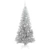 vidaXL Christmas Tree with 300 LEDs with Stand Silver 210 cm PET
