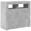 vidaXL Sideboard with LED Lights Concrete Grey 80x35x75 cm