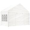 vidaXL Gazebo with Roof White 4.46x4.08x3.22 m Polyethylene