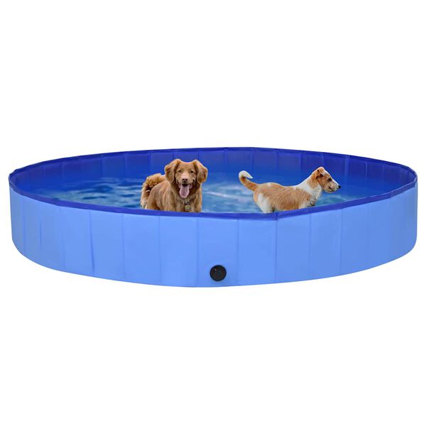 vidaXL Foldable Dog Swimming Pool Blue 300x40 cm PVC