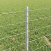 vidaXL Fence with Post Silver 0.4 x 50 m Steel