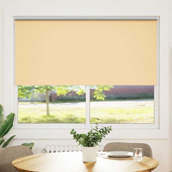 vidaXL Roller blind blackout 164.4x175 cm Fabric Width 160 cm beige