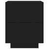 vidaXL Bedside Cabinets with LED Lights 2 pcs Black Engineered Wood