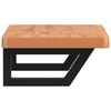 vidaXL Basin Shelf Wall Mounted Steel and Solid Wood Beech
