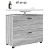 vidaXL Bathroom Cabinet with Drawer Grey Sonoma 76.5 x 35 x 64 cm
