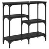 vidaXL Console Table Black Oak 80 x 29 x 75 cm Engineered Wood