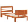 vidaXL Bed Frame with Headboard 2 pcs Wax Brown Solid Pine Wood