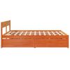 vidaXL Bed Frame without Mattress Wax Brown 180x200 cm Super King Solid Wood Pine