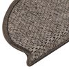 vidaXL Stair Mats Self-adhesive Sisal-Look 15 pcs 65x21x4 cm Grey and Beige
