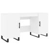 vidaXL Desk White 140x50x75 cm Engineered Wood