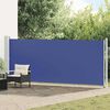 vidaXL Patio Retractable Side Awning 600x160 cm Blue