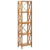 vidaXL 5-Tier Shelf 40x30x163.5 cm Solid Oak Wood
