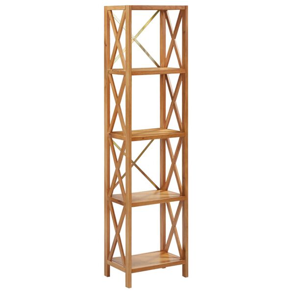 vidaXL 5-Tier Shelf 40x30x163.5 cm Solid Oak Wood