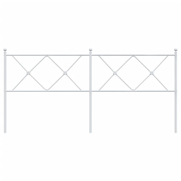 vidaXL Metal Replace Headboard White 180cm