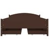 vidaXL Bed Frame without Mattress Dark Brown 140x200 cm Solid Wood