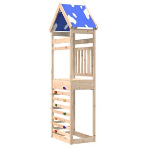 vidaXL Play Tower Brown 52.5 x 85 x 265 cm Solid Pine Wood