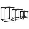 vidaXL Nesting Coffee Tables 3 pcs Black Engineered Wood