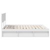 vidaXL Bed Frame with Headboard White 200 x 200 cm Solid Pine Wood