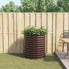 vidaXL Garden Raised Bed Brown 80 x 80 x 81 cm Steel