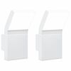 vidaXL Outdoor LED Wall Lights 2pcs White Die-cast Aluminium
