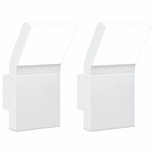vidaXL Outdoor LED Wall Lights 2pcs White Die-cast Aluminium