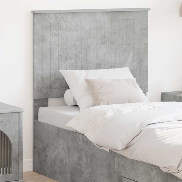 vidaXL Headboard with Headboard Concrete Grey 80 cm Engineered wood