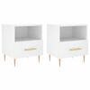 vidaXL Bedside Cabinets 2 pcs White 40x35x47.5 cm Engineered Wood