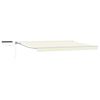 vidaXL Electric Retractable Awning Cream and White 5 x 3.5 m