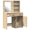 vidaXL Dressing Table Set with Drawer 2 pcs Sonoma Oak Engineered Wood