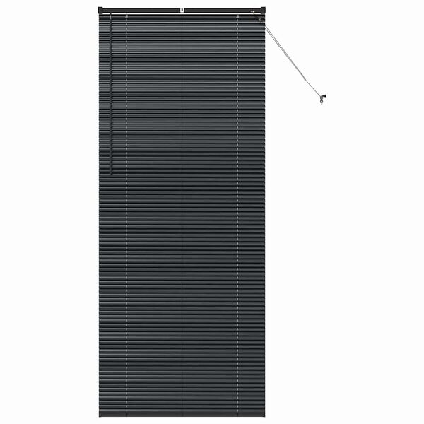 vidaXL Venetian Blinds Height Adjustable Black 220 x 85 cm Aluminium
