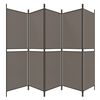 vidaXL 5-Panel Room Divider Anthracite 250x180 cm Fabric