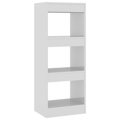 vidaXL Book Cabinet/Room Divider High Gloss White 40x30x103 cm Engineered Wood