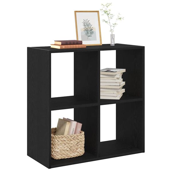 vidaXL Bookcase Black oak 68.5 x 32 x 68.5 cm Engineered wood
