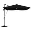 vidaXL Cantilever Roma Parasol Black and Black 352 x 251 x 265 cm
