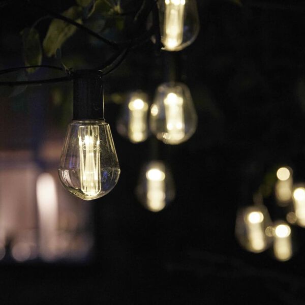 Luxform Solar-operated Party Lights with 10 LEDs Alicante Transparent