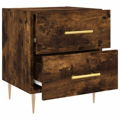 vidaXL Bedside Cabinets 2 pcs Smoked Oak 40x35x47.5 cm Engineered Wood