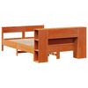 vidaXL Bookcase Bed without Mattress Wax Brown 120x190 cm Small Double Solid Wood Pine