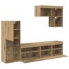 vidaXL TV Wall Units Wall-mounted 6 pcs Artisan Oak Engineered Wood