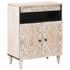 vidaXL Sideboard with Storage White 60 x 33.5 x 75 cm Solid Mango Wood
