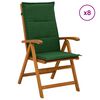 vidaXL Reclining Garden Chairs 8 pcs Natural Solid Acacia Wood