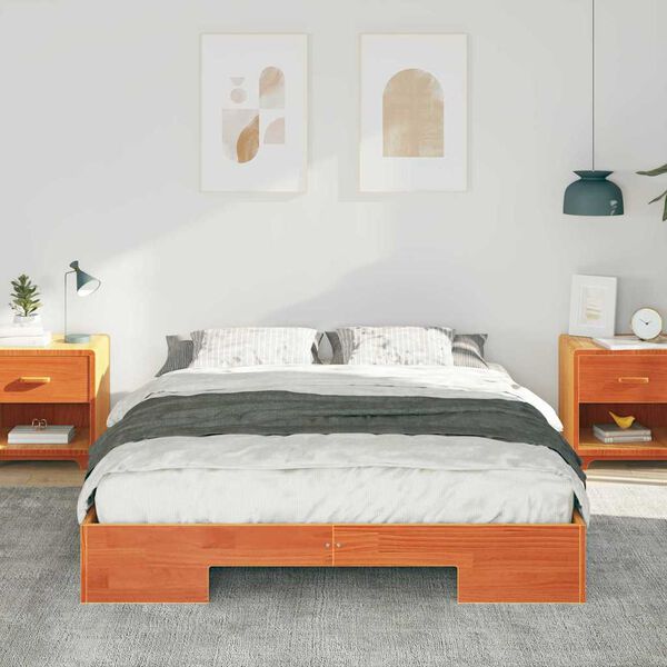 vidaXL Bed Frame Brown 140 x 200 cm