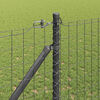 vidaXL Fence with Post Grey 1.2 x 10 m Steel and PVC