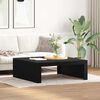 vidaXL Coffee Table Black Oak 100 x 100 x 35 cm Engineered Wood