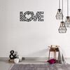 Homemania Wall Decoration Words Love 50x20 cm Steel Black
