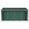 vidaXL Garden Shed Green 277x365.5x179 cm Galvanised Steel