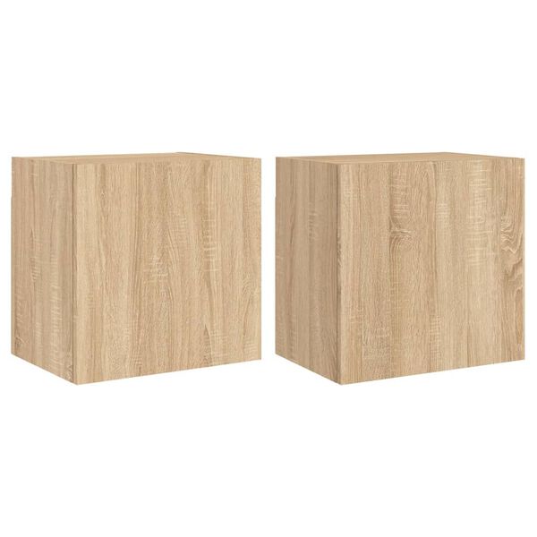 vidaXL TV Wall Cabinets 2 pcs Sonoma Oak 40.5x30x40 cm Engineered Wood