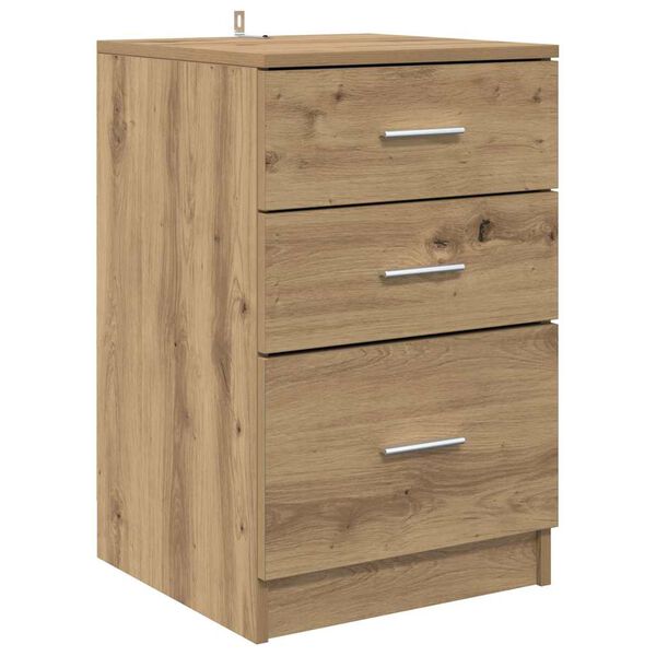 vidaXL Bedside Cabinet Artisan Oak 40 x 40 x 63 cm Engineered Wood