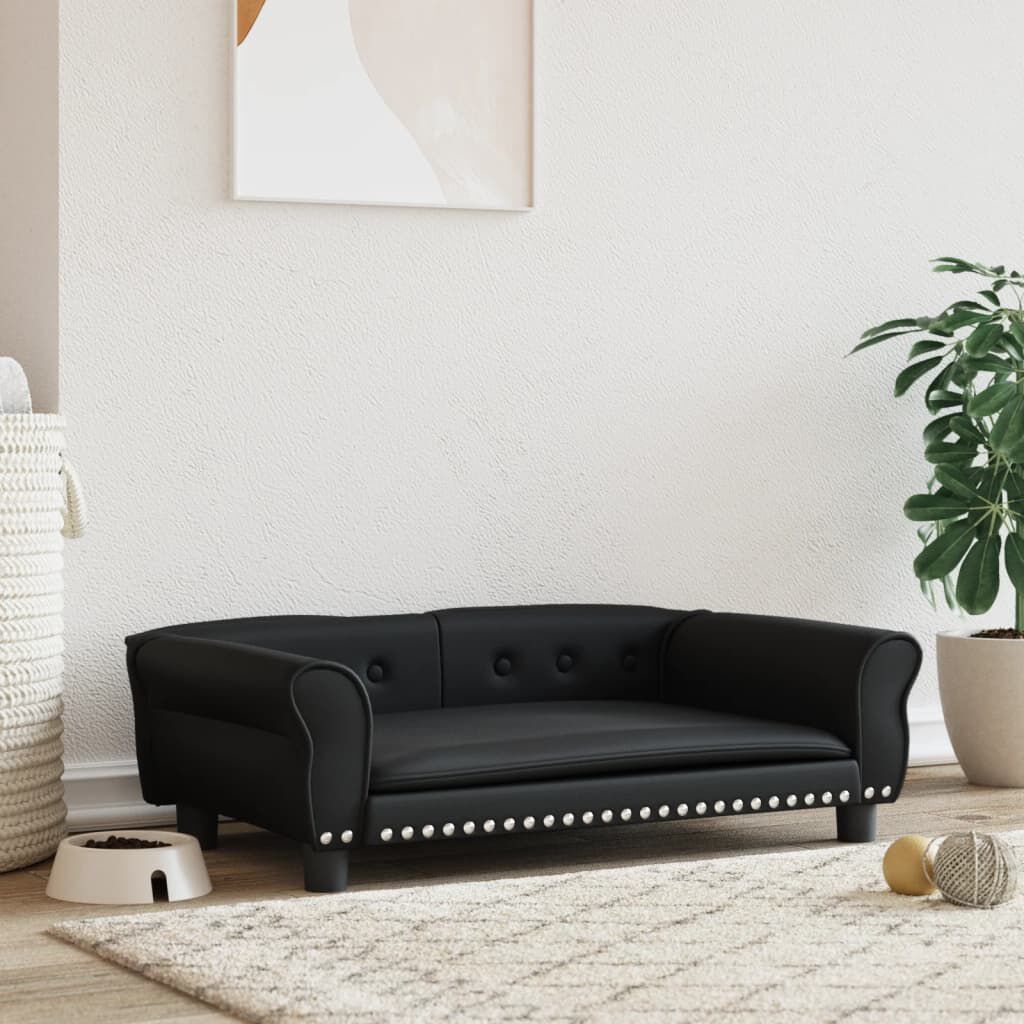 Faux leather dog sofa bed new arrivals