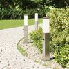 vidaXL Bollard Lights with Sensor 3 pcs 50 cm Stainless Steel IP44